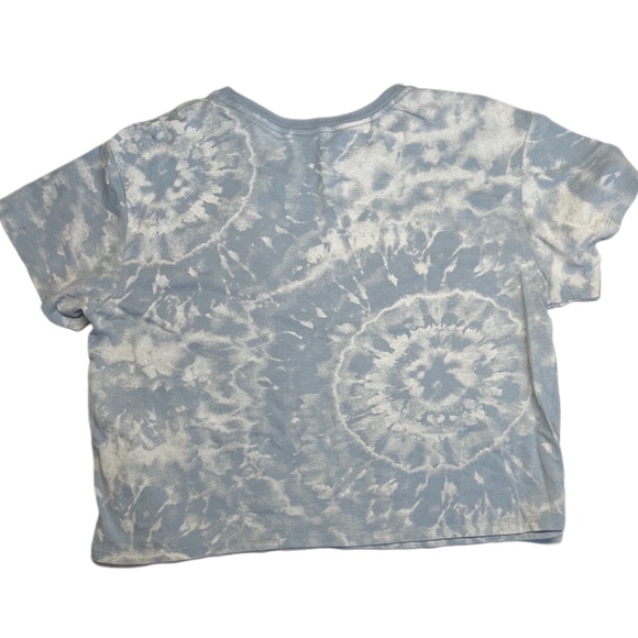 Mickey Mouse blue and white tie dye crop top t shirt - Picture 4 of 4
